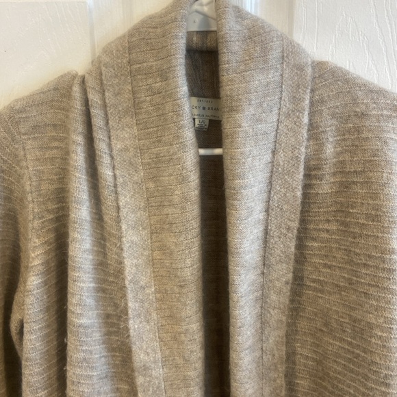 Lucky Brand Beige Open Front Sweater Size Large - Picture 2 of 3